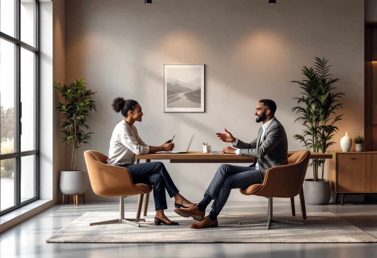 image of job interview (for a trucking company)